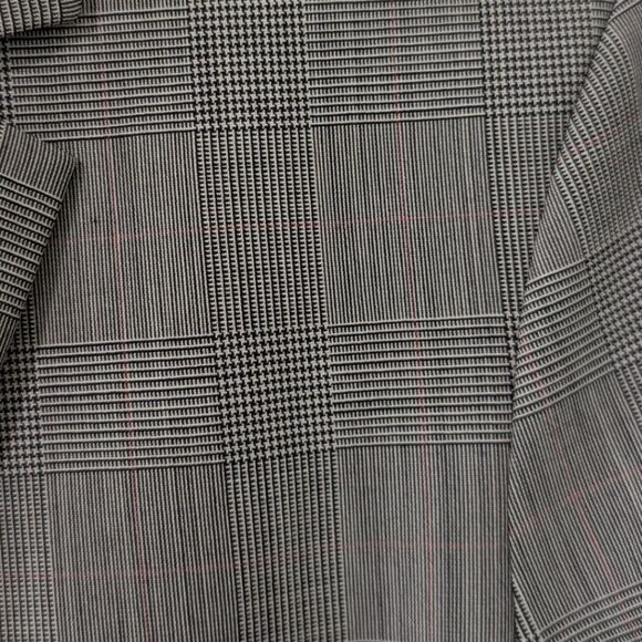 Theory Carissa Women's 8 Slim Tartan Plaid Wool Gray Two Button Blazer - Picture 11 of 15